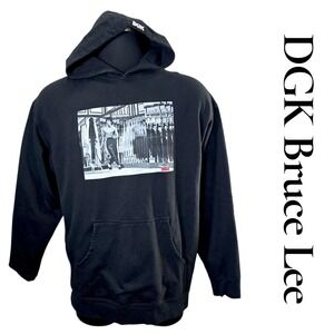 DGK Bruce Lee Reflection Graphic Black Hoodie Sweatshirt XL Streetwear